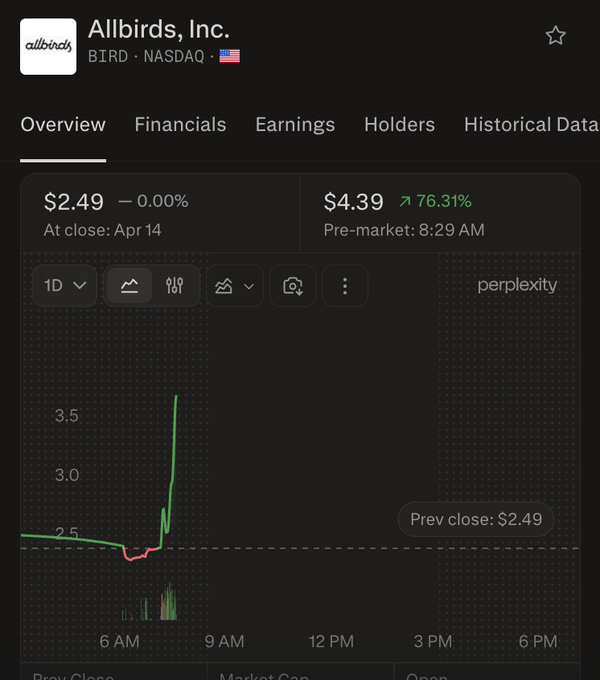 A Shoe Company Just Pivoted to AI and the Stock Jumped 700 Percent - Allbirds Becomes NewBird AI