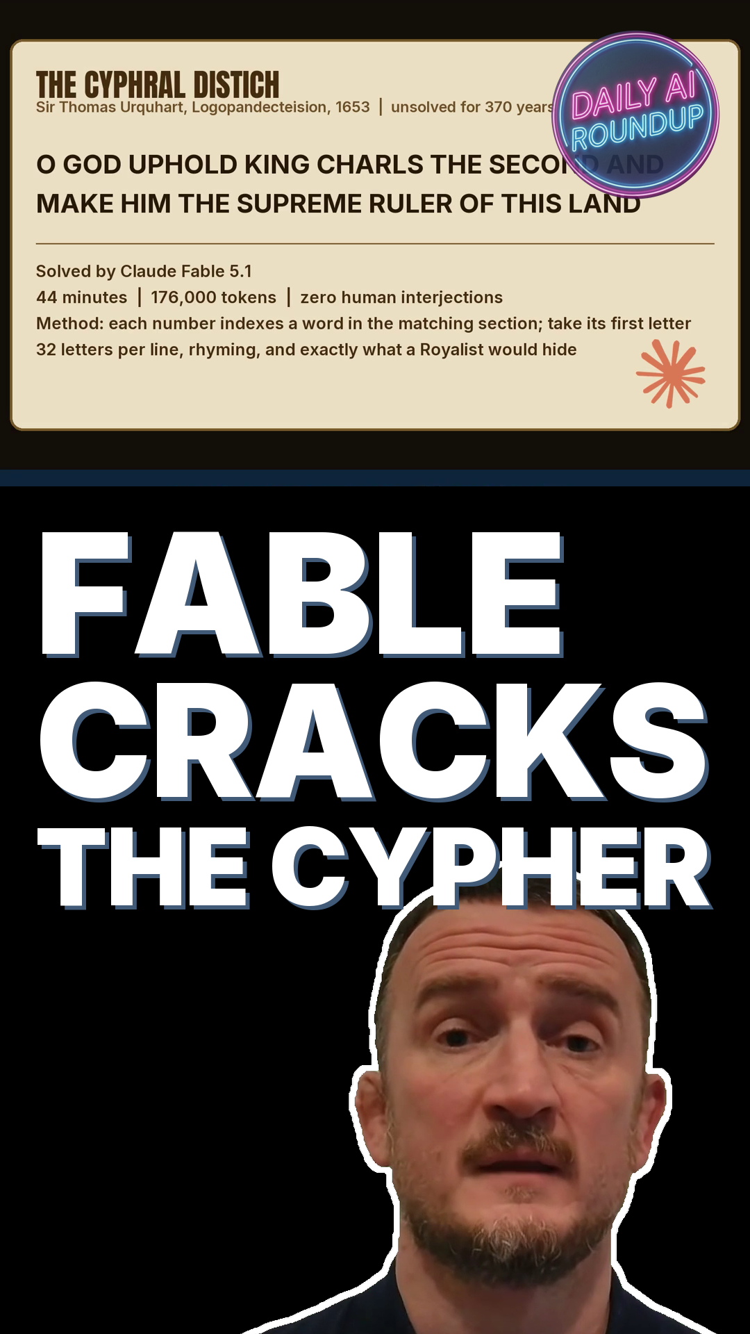 Claude Fable Solves A 370-Year-Old Cypher In 44 Minutes