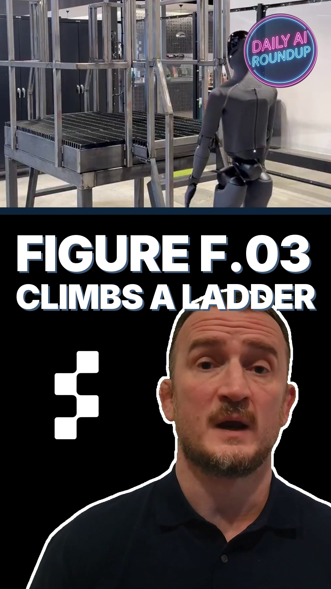 Figure F.03 Robot Climbs A Ladder, Fully Autonomously