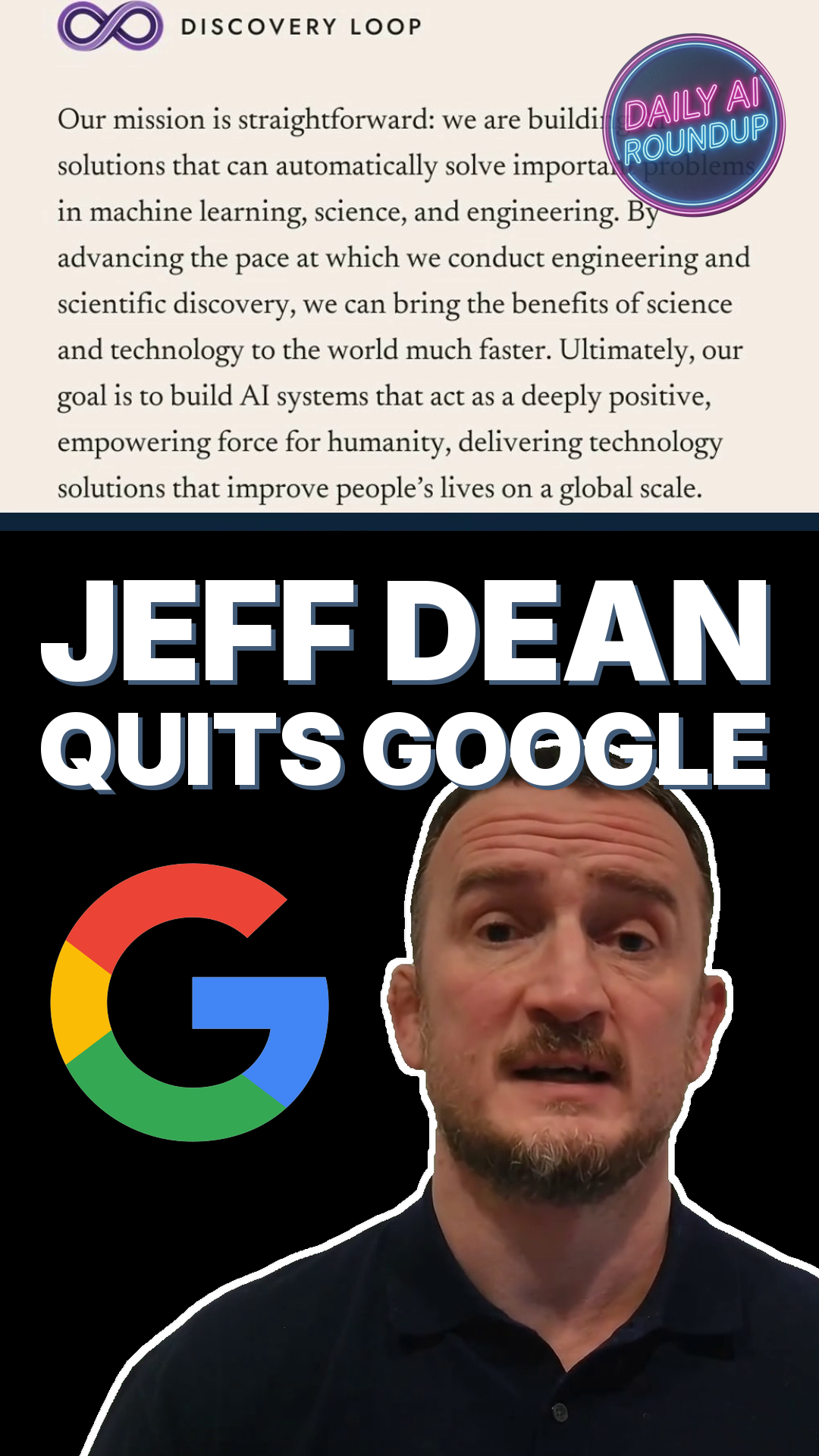 Jeff Dean Leaves Google After 27 Years To Found Discovery Loop