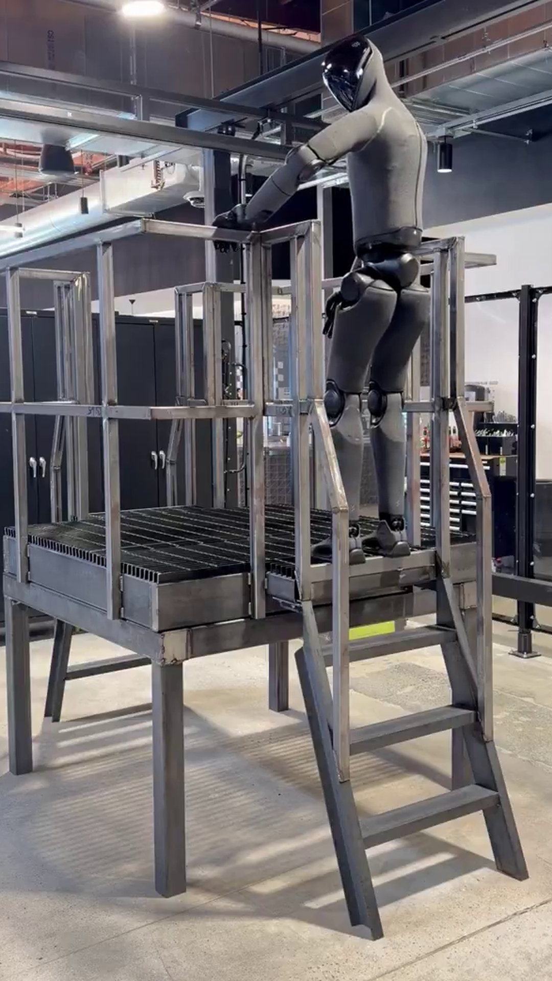 Figure F.03 Robot Climbs A Ladder, Fully Autonomously