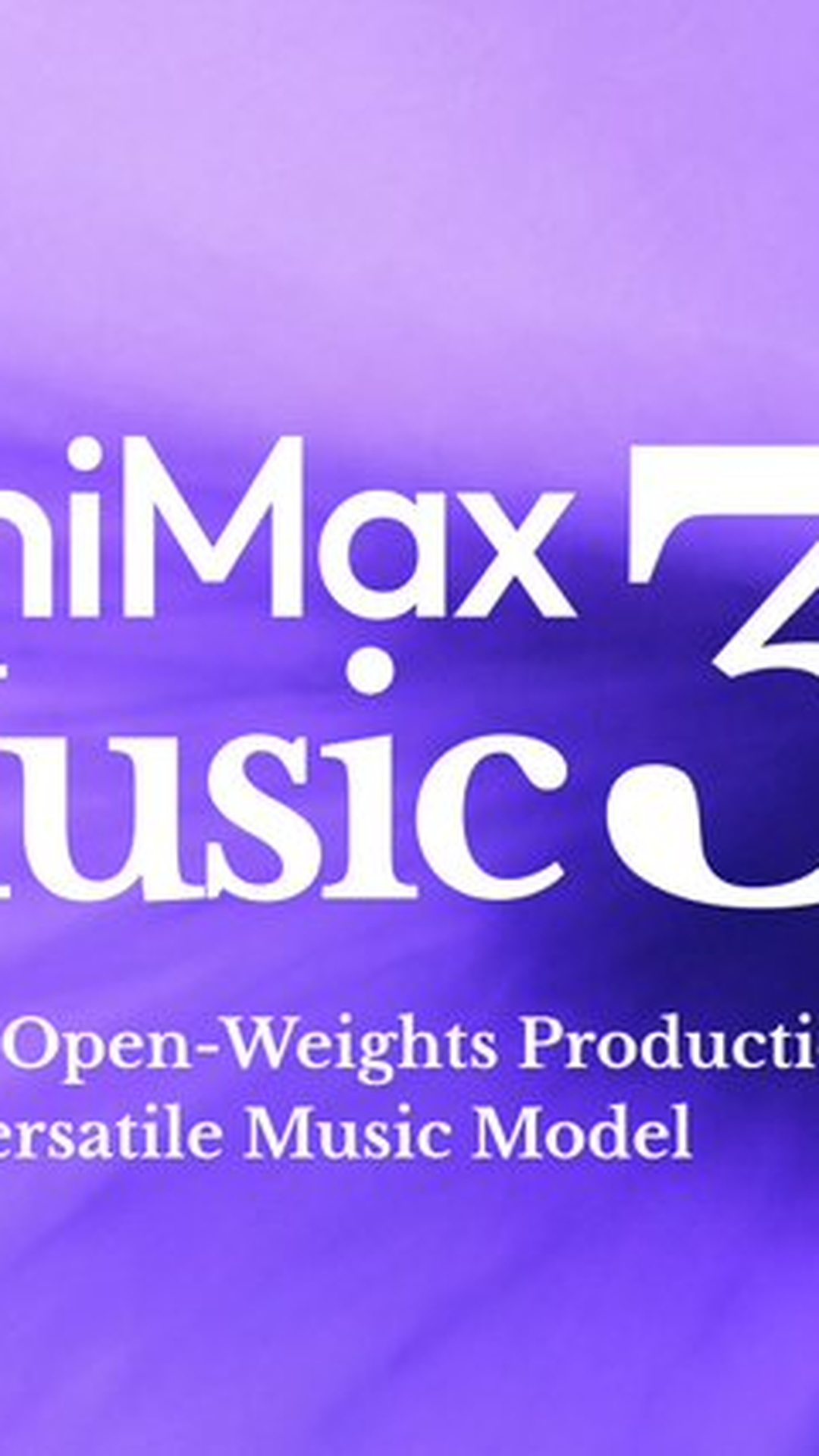 MiniMax Open-Sources Music 3, A Production-Ready Music Model