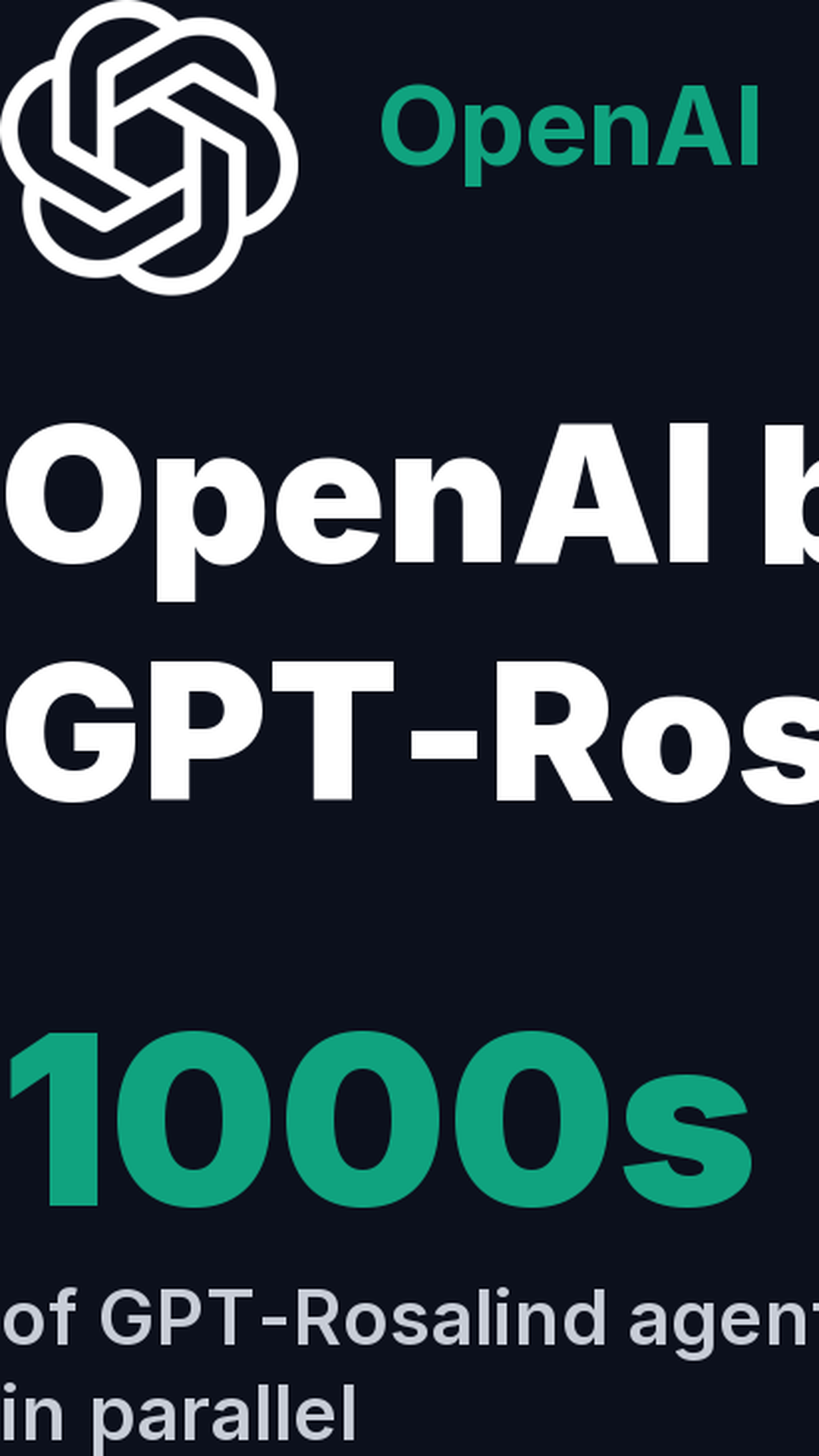 OpenAI Buys Orchestra Bio As GPT-Rosalind Agents Find A New Lead In Neurodegeneration