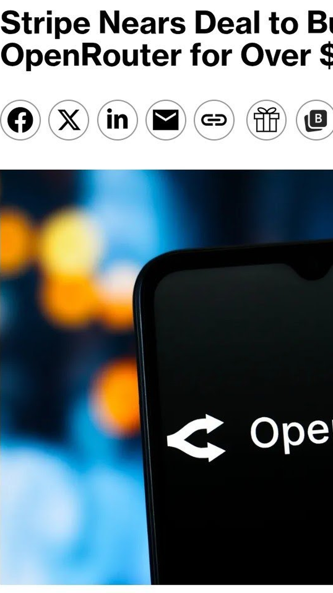 Stripe Finalizes $7 Billion Acquisition Of OpenRouter